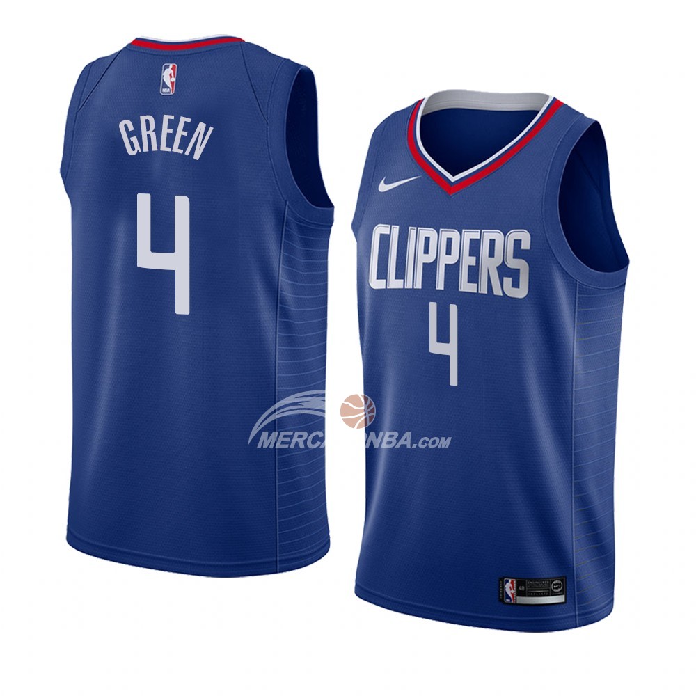 Maglia Los Angeles Clippers Jamychal Verde Icon 2018 Blu